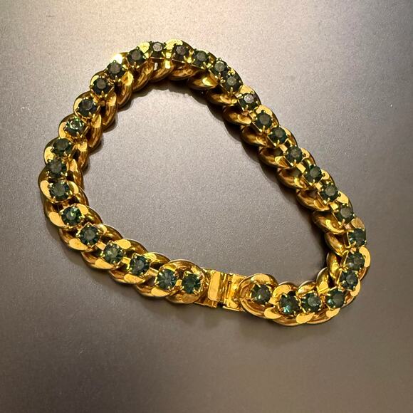 DANNIJO Jewelry - Dannijo Dark Blue Crystal Chain Link Bracelet